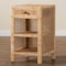 Baxton Studio Bella Modern Bohemian Natural Brown Mahogany Wood and Natural Rattan 1-Drawer Nightstand 226-13095-ZORO - alternate 4